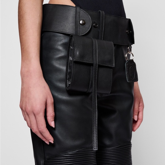 NWT Women’s H-D Bar & Shield Vanson Genuine Leather D Ring Pocket Belt LARGE